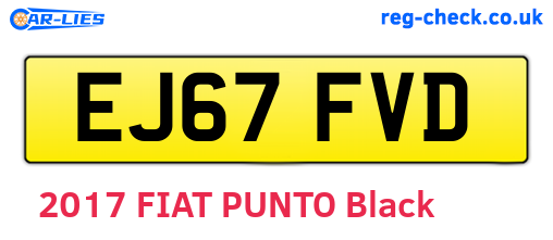 EJ67FVD are the vehicle registration plates.