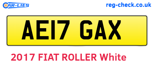 AE17GAX are the vehicle registration plates.