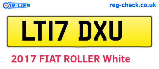 LT17DXU are the vehicle registration plates.