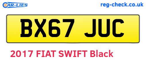 BX67JUC are the vehicle registration plates.