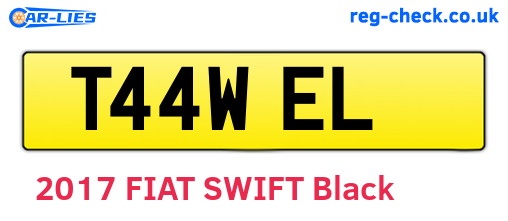 T44WEL are the vehicle registration plates.