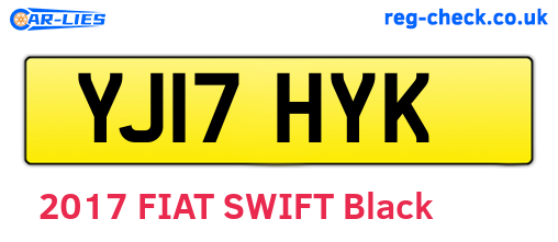 YJ17HYK are the vehicle registration plates.