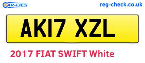 AK17XZL are the vehicle registration plates.