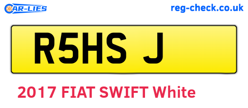R5HSJ are the vehicle registration plates.