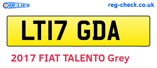 LT17GDA are the vehicle registration plates.