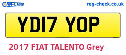 YD17YOP are the vehicle registration plates.