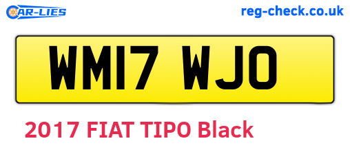 WM17WJO are the vehicle registration plates.