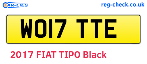 WO17TTE are the vehicle registration plates.