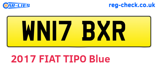 WN17BXR are the vehicle registration plates.