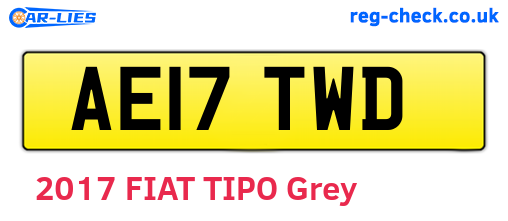 AE17TWD are the vehicle registration plates.