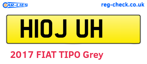 H10JUH are the vehicle registration plates.