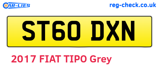ST60DXN are the vehicle registration plates.