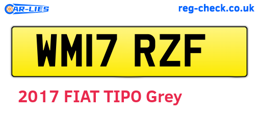 WM17RZF are the vehicle registration plates.