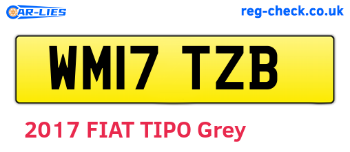 WM17TZB are the vehicle registration plates.