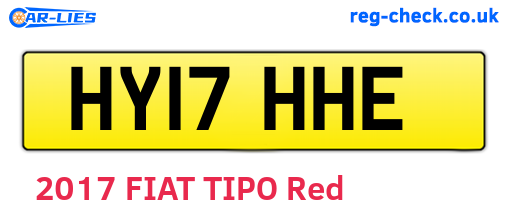 HY17HHE are the vehicle registration plates.