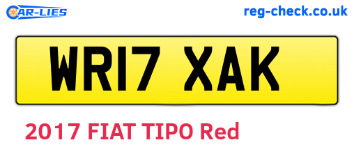 WR17XAK are the vehicle registration plates.