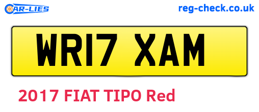 WR17XAM are the vehicle registration plates.