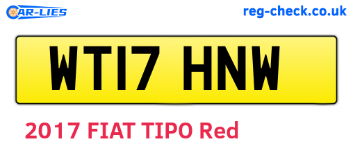 WT17HNW are the vehicle registration plates.