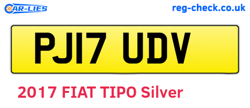 PJ17UDV are the vehicle registration plates.