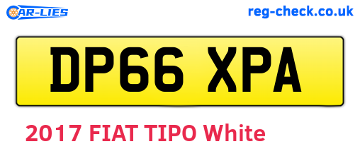 DP66XPA are the vehicle registration plates.