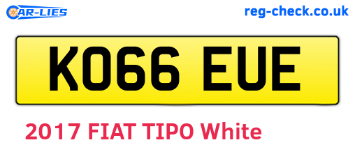 KO66EUE are the vehicle registration plates.