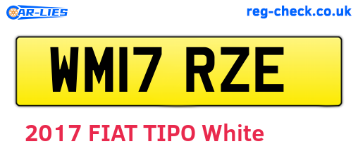 WM17RZE are the vehicle registration plates.