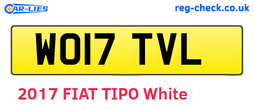 WO17TVL are the vehicle registration plates.
