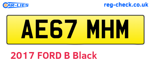 AE67MHM are the vehicle registration plates.