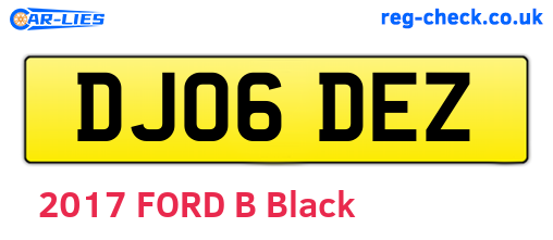 DJ06DEZ are the vehicle registration plates.