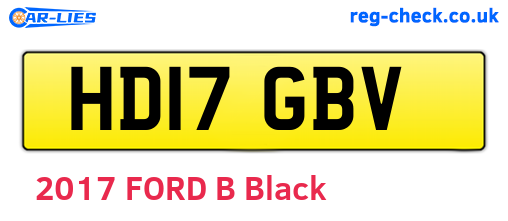 HD17GBV are the vehicle registration plates.