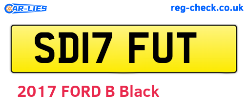 SD17FUT are the vehicle registration plates.