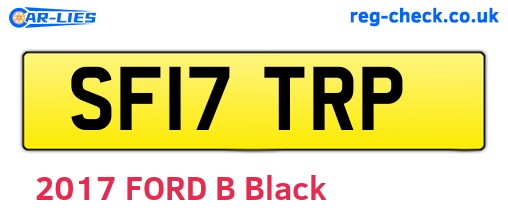 SF17TRP are the vehicle registration plates.
