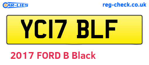 YC17BLF are the vehicle registration plates.