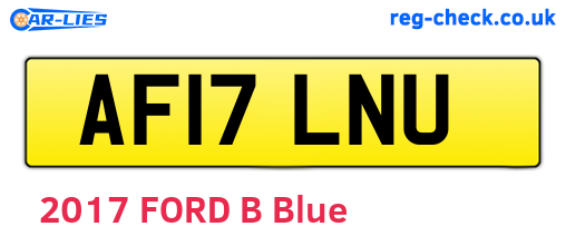 AF17LNU are the vehicle registration plates.