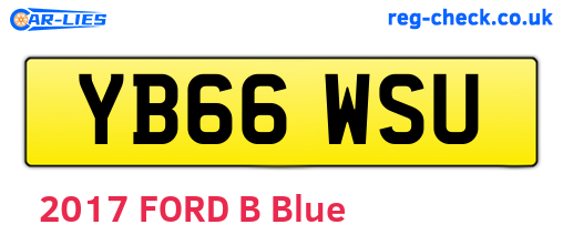 YB66WSU are the vehicle registration plates.