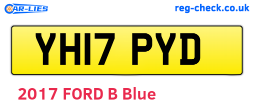 YH17PYD are the vehicle registration plates.