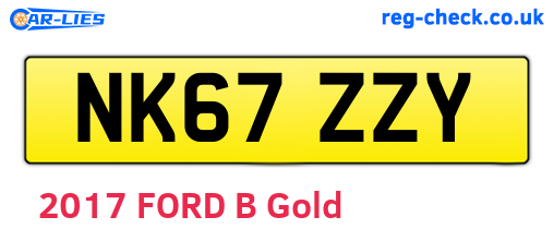 NK67ZZY are the vehicle registration plates.