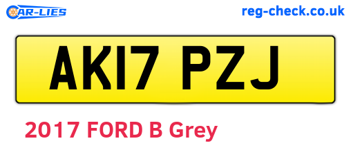 AK17PZJ are the vehicle registration plates.