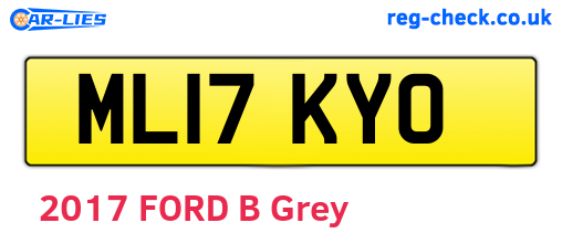 ML17KYO are the vehicle registration plates.
