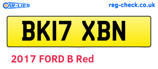 BK17XBN are the vehicle registration plates.