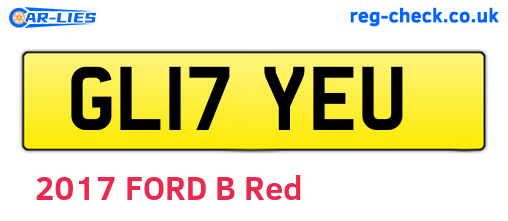 GL17YEU are the vehicle registration plates.