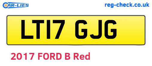 LT17GJG are the vehicle registration plates.