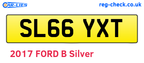 SL66YXT are the vehicle registration plates.