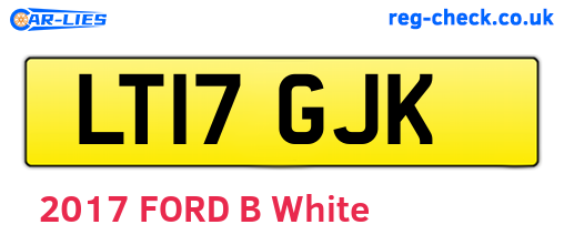 LT17GJK are the vehicle registration plates.