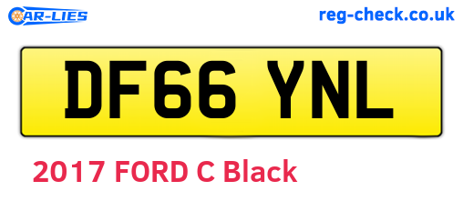 DF66YNL are the vehicle registration plates.