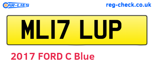ML17LUP are the vehicle registration plates.