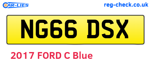 NG66DSX are the vehicle registration plates.