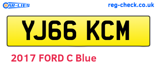 YJ66KCM are the vehicle registration plates.