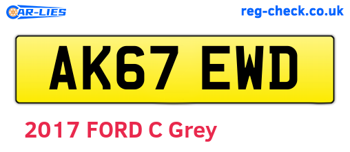 AK67EWD are the vehicle registration plates.