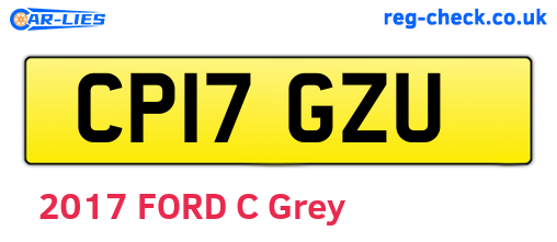 CP17GZU are the vehicle registration plates.